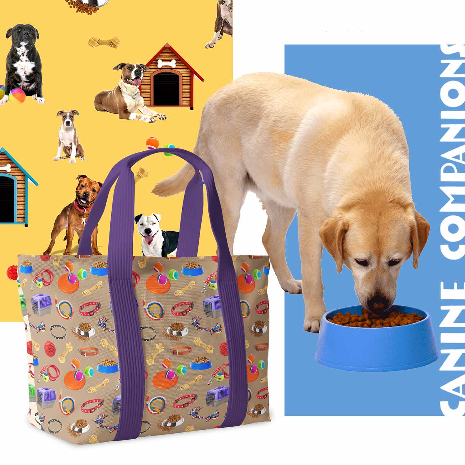 View of Holiday Joy | Canine Companions - KK Fabrics