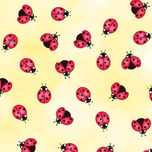 2833 Little Ladybugs Yellow Sunshine Days (3028)