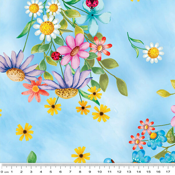 2955 Sunny Bouquets Blue Sunshine Days (3028)