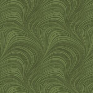 43 Medium Green Wave Texture Flannel Wide Backings (2966WF)