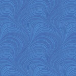 52 Medium Blue Wave Texture Flannel Wide Backings (2966WF)