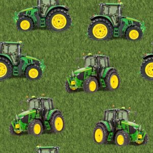 MLARGE Green Tractors Allover Crop Large Farm Machines II (1093)