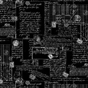 Black Calligraphy Wide Backings (WBX9166)