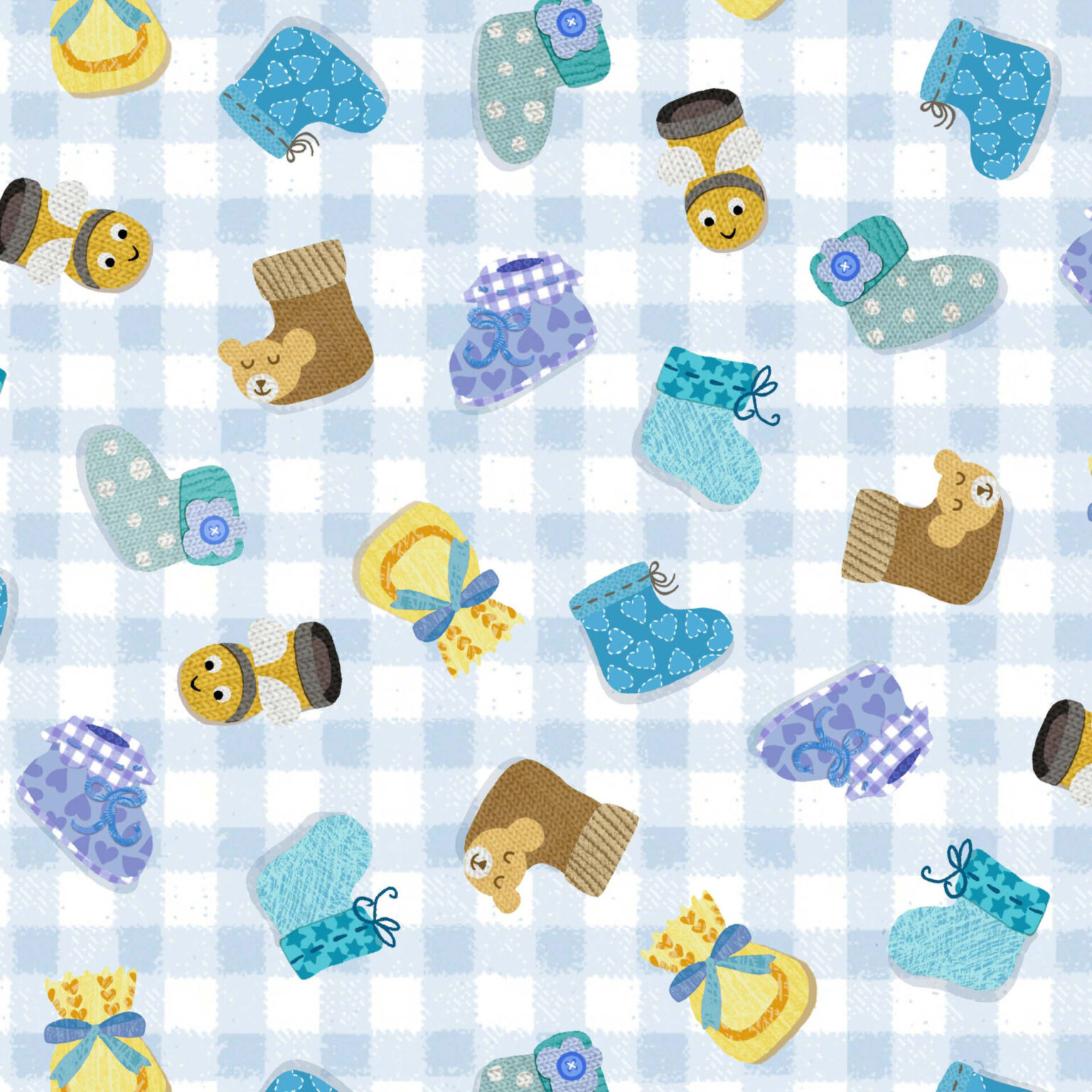 11587BL Pitter Patter Blue Baby Love (3045) KK Fabrics