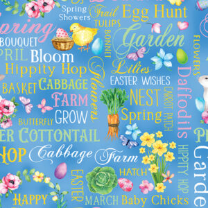 0154 Springtime Words Blue Cottontail Farms (3056)