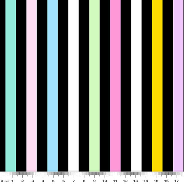 C13 Stripe Multi Black Check Spots and Stripes (3075)