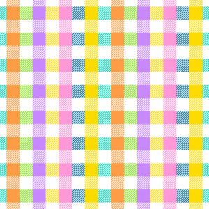 A12 Gingham Multi Bright Checks Spots and Stripes (3075)