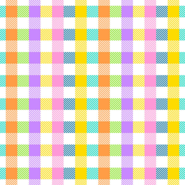 A12 Gingham Multi Bright Checks Spots and Stripes (3075)
