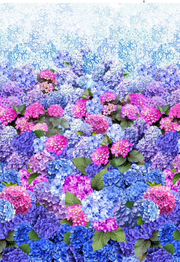 58 Spring Dream Border Stripe Multi Hydrangea Dreams (3085)