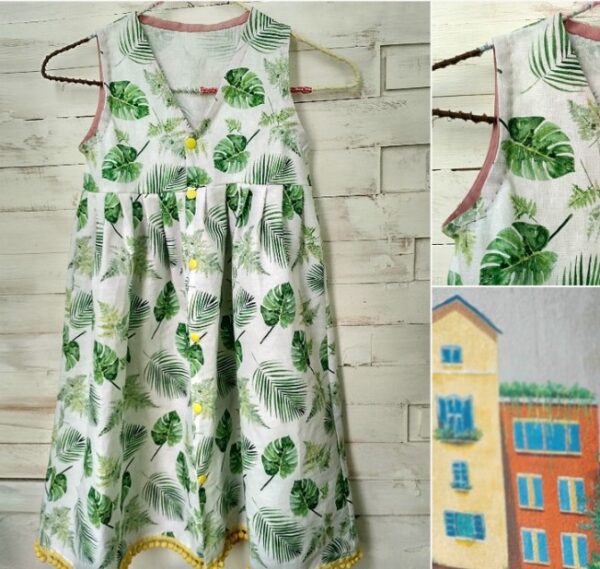 Greenery Whimsy Florals Linen/Cotton Prints (3098)