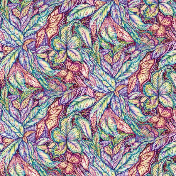 4899 Tapestry Leaves Multi Fairy Enchantment (3117)