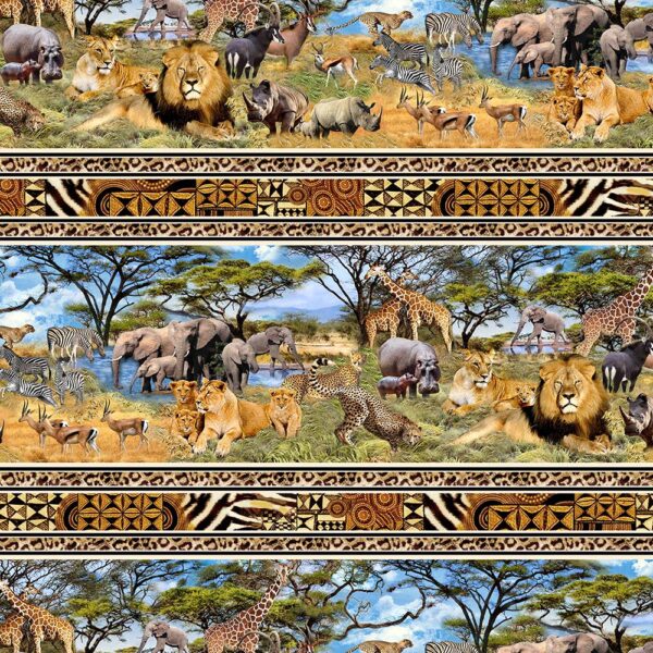 54 Savanna Panorama Stripe Multi Serengeti Plains (3137)