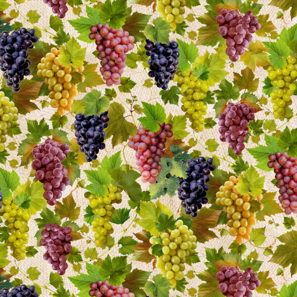 560C Grape Vines Cream Viva Vino (3140)