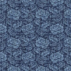 803D Woodcut Floral Denim True Blue (3138)