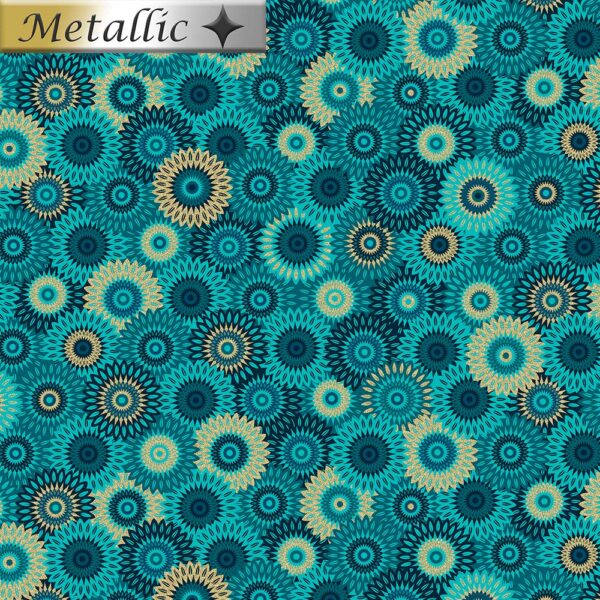853T Fancy Medallion Teal Magnificent Peacock (3134)