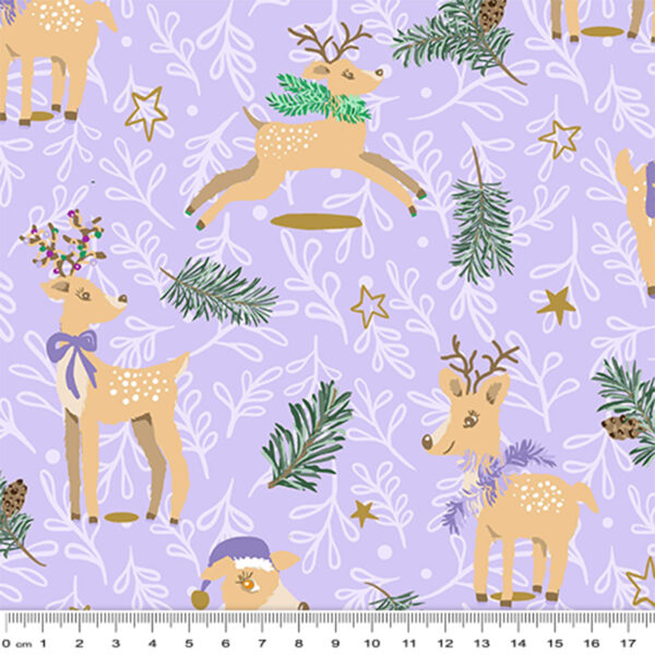 A4 Reindeers Light Purple All is Calm (3110)