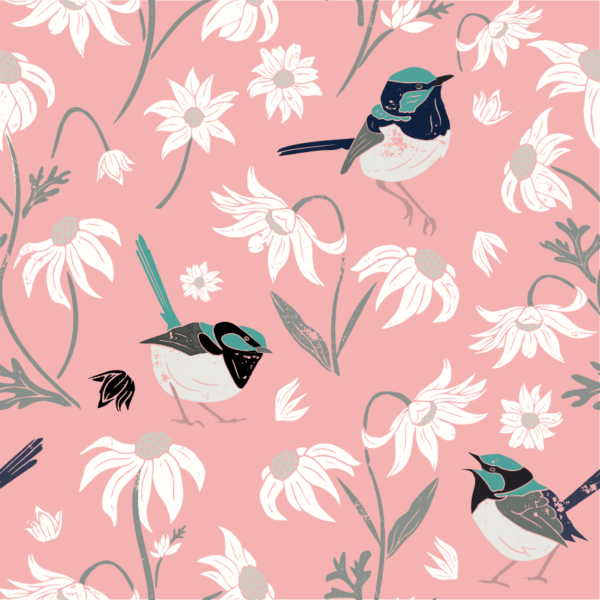 A Flowers Desert Rose Fairy Wrens and Flannel (3145)