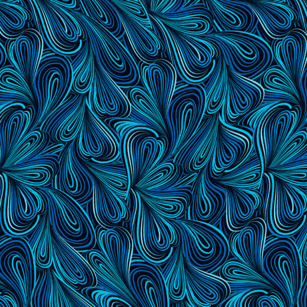 7850 Blue Aqua Colour Flow 108" Wide Backings (14578W)