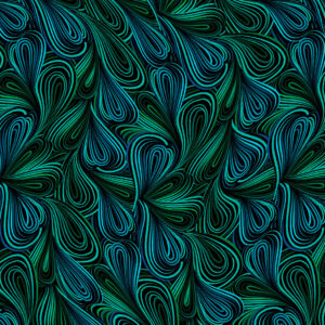 7885 Green Teal Colour Flow 108" Wide Backings (14578W)