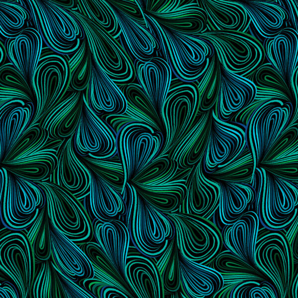 7885 Green Teal Colour Flow 108" Wide Backings (14578W)