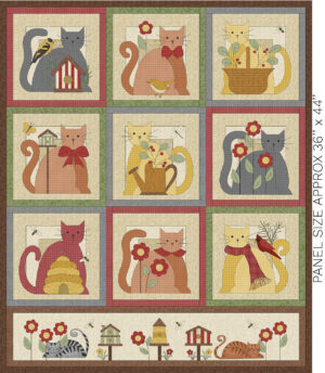 0699 36-inch Panel Multi Wooly Cats (4012)