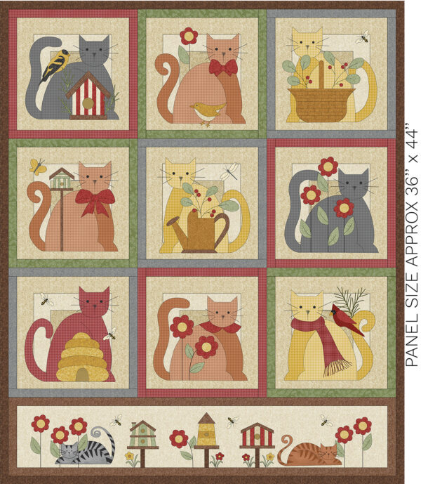 0699 36-inch Panel Multi Wooly Cats (4012)