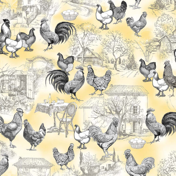 81B Chicken Coop Toile Early to Rise (4013)