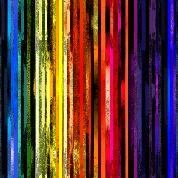 DD Stripe Rainbow Ink Edges Sew Stripey (4001)