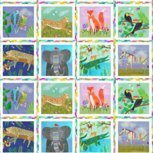 25 Jungle Patchwork Multi Jungle Menagerie (4007)