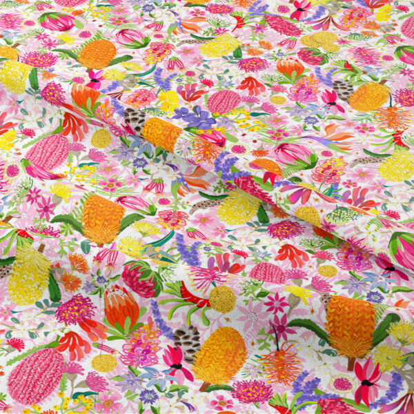 A4 Mixed Florals Small Pink Aussie Floral Bliss (4014)