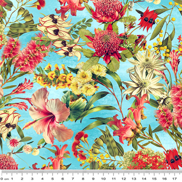 D Blue Aussie Florals (4042)