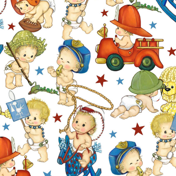 78W Patriotic Baby White Baby Bears (4055)