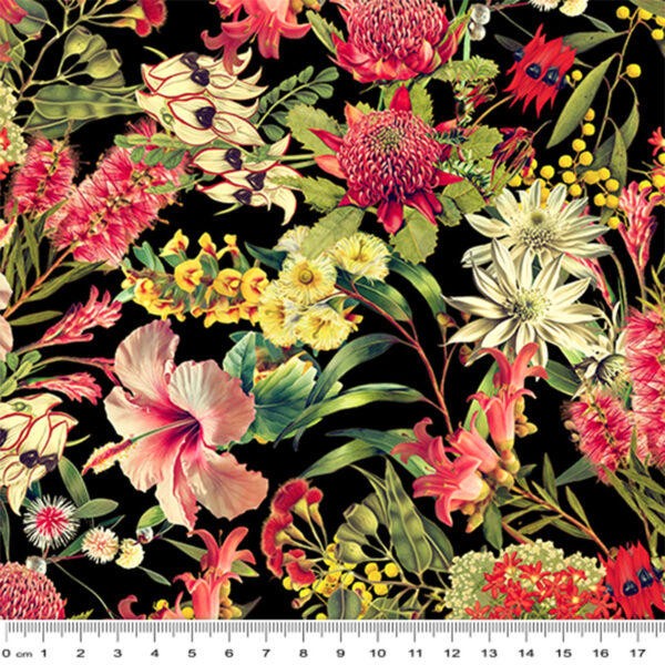 F Black Aussie Florals (4042)