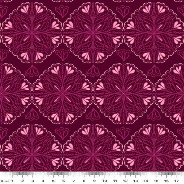 Geometric Florals Maroon Aussie Floral Bliss (4014)