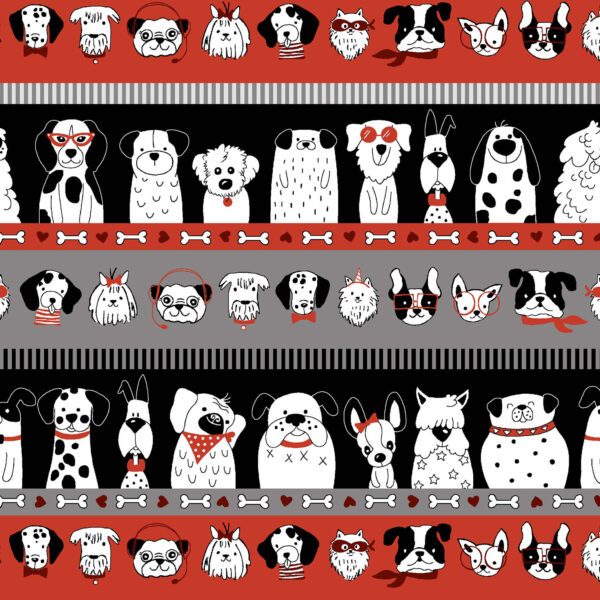 632B Hot Diggity Dogs Black Assorted Designs (4050)