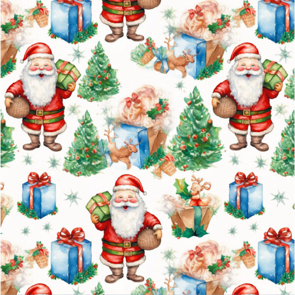 K Santa and Present White Christmas (4017)