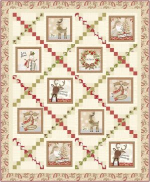 White Christmas Quilt Pattern - By Benartex