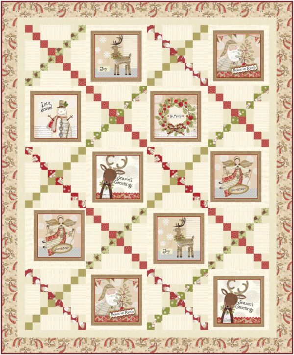 White Christmas Quilt Pattern - By Benartex