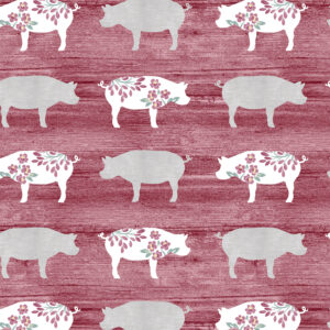 2210 Pretty Pigs Red Chalk Barn (4046)