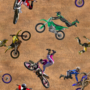 D Motorbike Stunts Dirt Allover Novelties (4033)