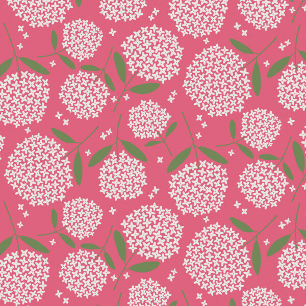 22 Medium Pink Blooming Colour Fiori Wide Backing (16367W)