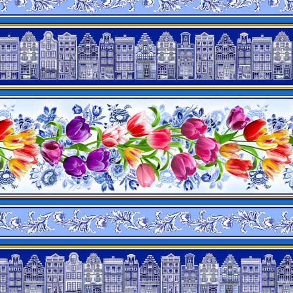 37 House Stripe Blue Spring Delft (4073)