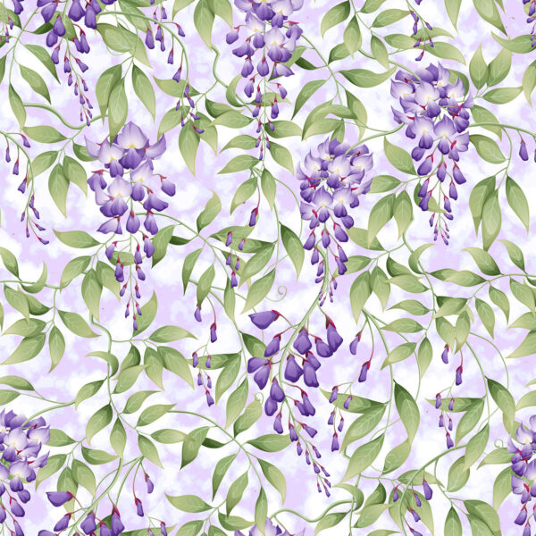 B Wisteria Purple Graceful Lilac Wide Backings (4083)