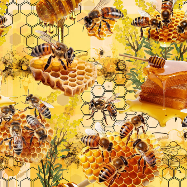 D Bumblebee Yellow Honeycomb Harmony (4086)