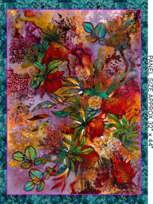 B 32 Inch Chinoiserie Panel Glorious Gum Blossoms (4109)