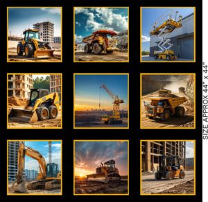B Machinery Block Collage Construction Zone (4105)