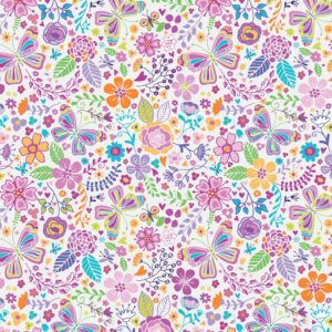 11320C Enchanted Garden Cream Michael Miller Widebacks (3078)