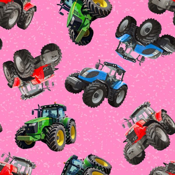 P Mixed Tractors on Pink Farmers Paradise 4100