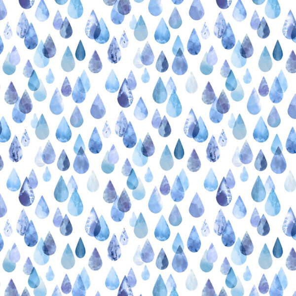 01B Rain Shower Blue Paws in the Rain (4116)