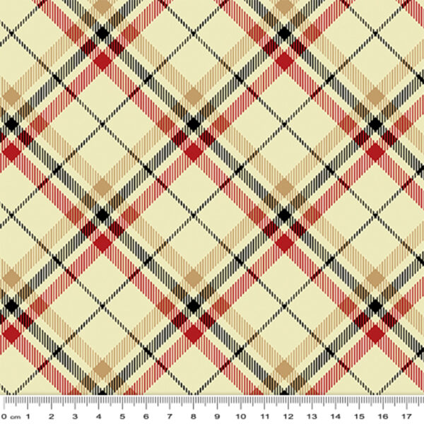 07 Cream Tartan Wide Backings (14992W)